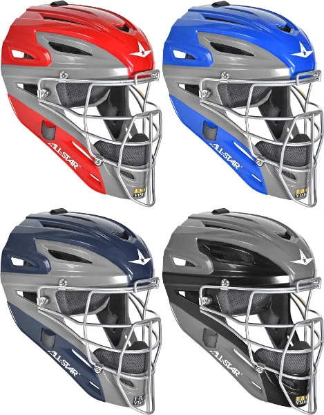 All-Star System 7 MVP2510GTT Youth Graphite Two Tone Catcher's Helmet 4 All-Star System 7 MVP2510GTT Youth Graphite Two Tone Catcher's Helmet - Image 2