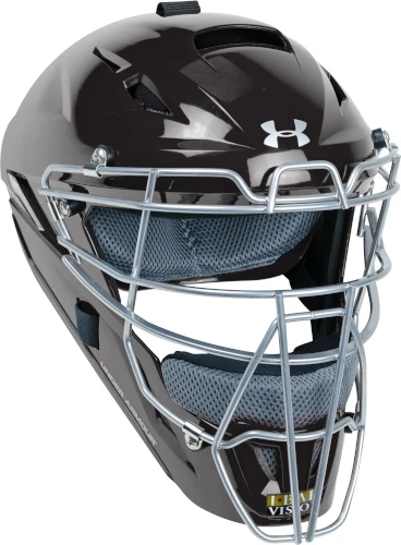 Under Armour Converge Adult Solid Gloss Catcher's Helmet UAHG3-A 3 Under Armour Converge Adult Solid Gloss Catcher's Helmet UAHG3-A