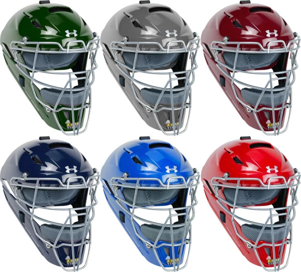 Under Armour Converge Adult Solid Gloss Catcher's Helmet UAHG3-A 4 Under Armour Converge Adult Solid Gloss Catcher's Helmet UAHG3-A - Image 2