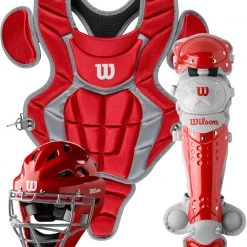Wilson C200 Youth Baseball Catcher's Gear Kit WB57116 -Baseball Gear Shop wilson c200 youth baseball catchers gear kit wb57116 36 1